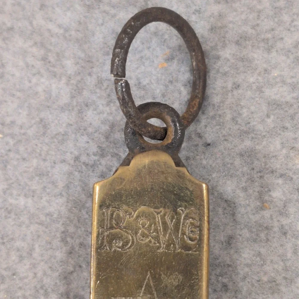 c. 1900 P.S. & W. Co. Antique Brass Spring Scale‎ 25lb Star Logo Primitive Tool - Picture 3 of 7